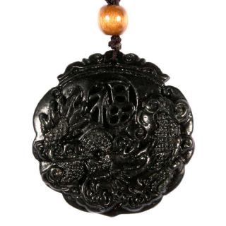 7000年和田玉青玉圆形龙牌图片,高清实拍图